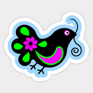 Cute Flying Blackbird Sticker